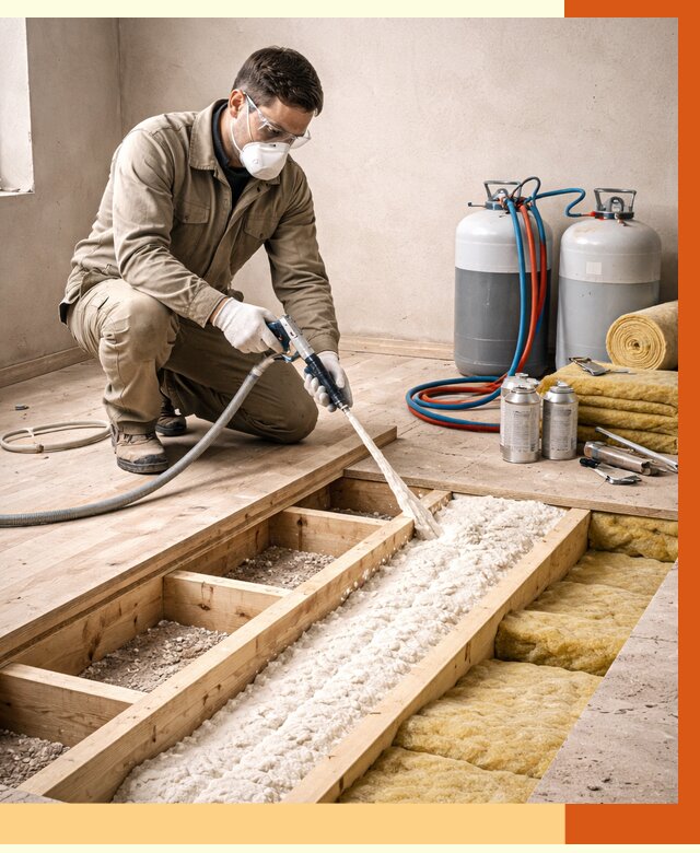 Заполнение полостей межэтажного перекрытия в Новоуральске от 4287 руб. | ТепломастерНву