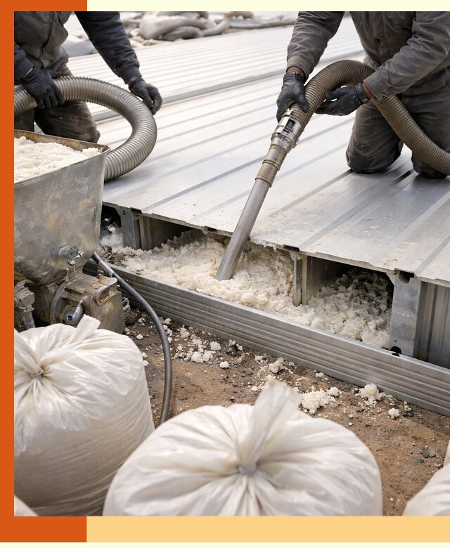 Заполнение пустот кровельных панелей пенными и мокрыми герметиками в Новоуральске