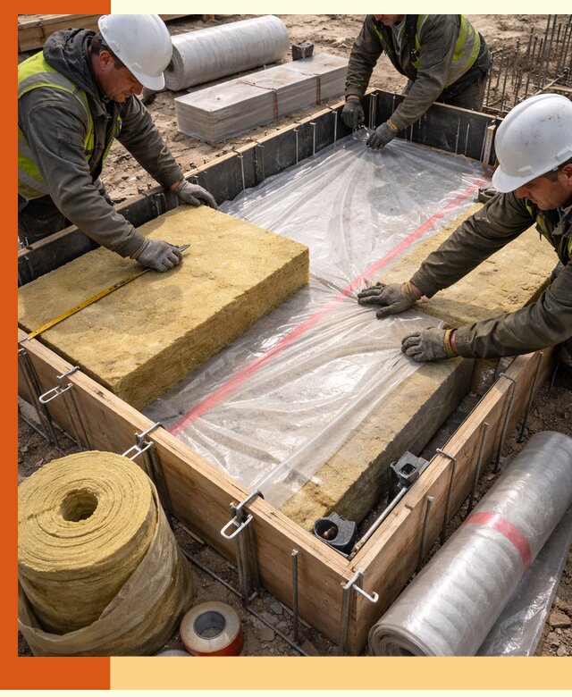 Теплоизоляция опалубки для строительства в Новоуральске