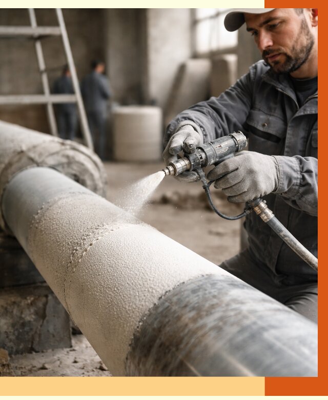 Утепление труб жидкой теплоизоляцией в Новоуральске от 7656 руб. под ключ | ТепломастерНву