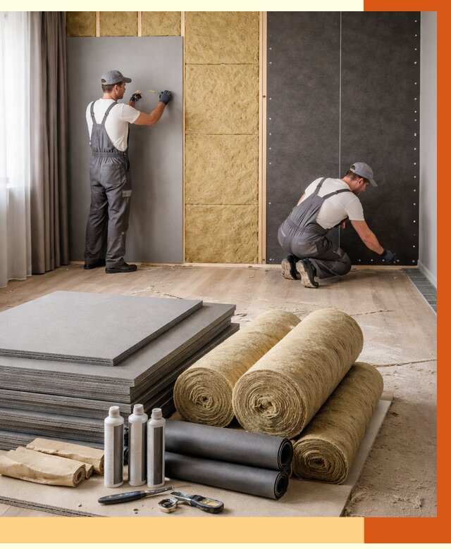 Шумоизоляция дома в Новоуральске от 4594 руб/м2 — комплексная звукоизоляция под ключ | ТепломастерНву