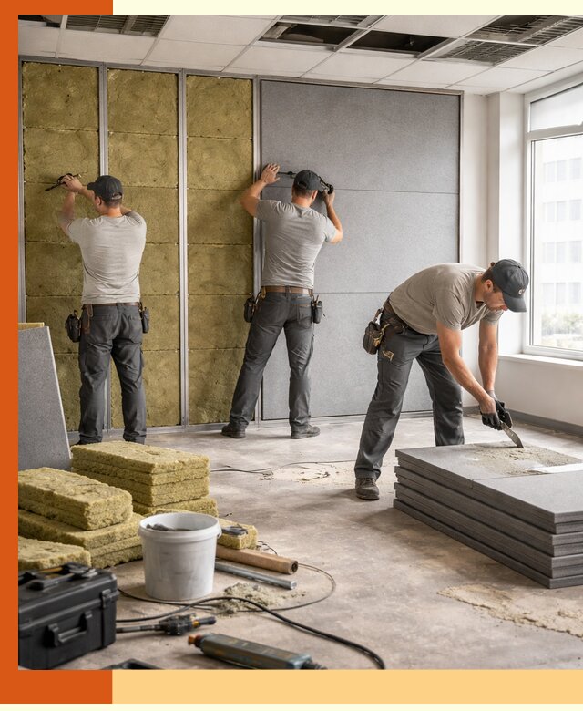 Профессиональная шумоизоляция офисов в Новоуральске для комфорта сотрудников