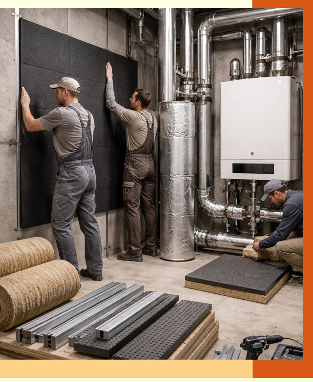 Шумоизоляция котельной в Новоуральске от 6635 руб. под ключ | Профессиональная звукоизоляция — ТепломастерНву