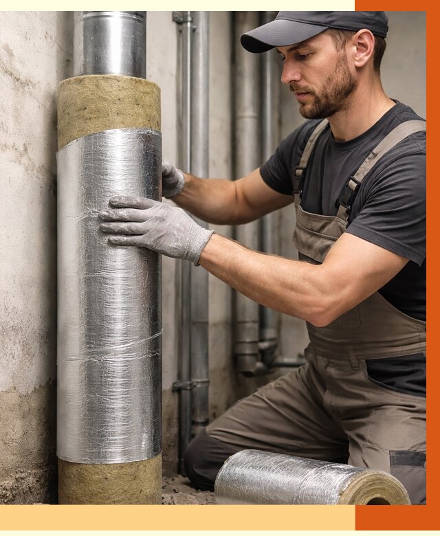 Шумоизоляция труб в Новоуральске от 1225 руб. — шумоподавление и звукоизоляция труб | ТепломастерНву