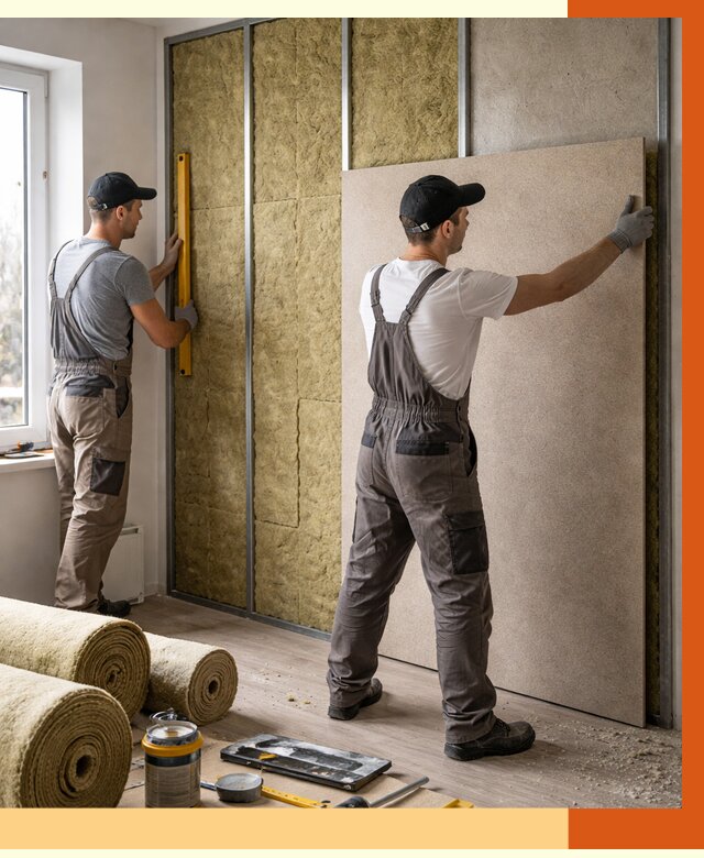 Шумоизоляция стен в Новоуральске от 4594 руб/м2 — звукоизоляция стен под ключ | ТепломастерНву