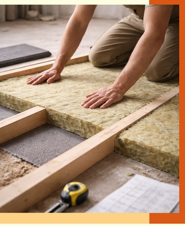 Шумоизоляция пола в Новоуральске от 1276 руб./м² — профессиональная звукоизоляция | ТепломастерНву