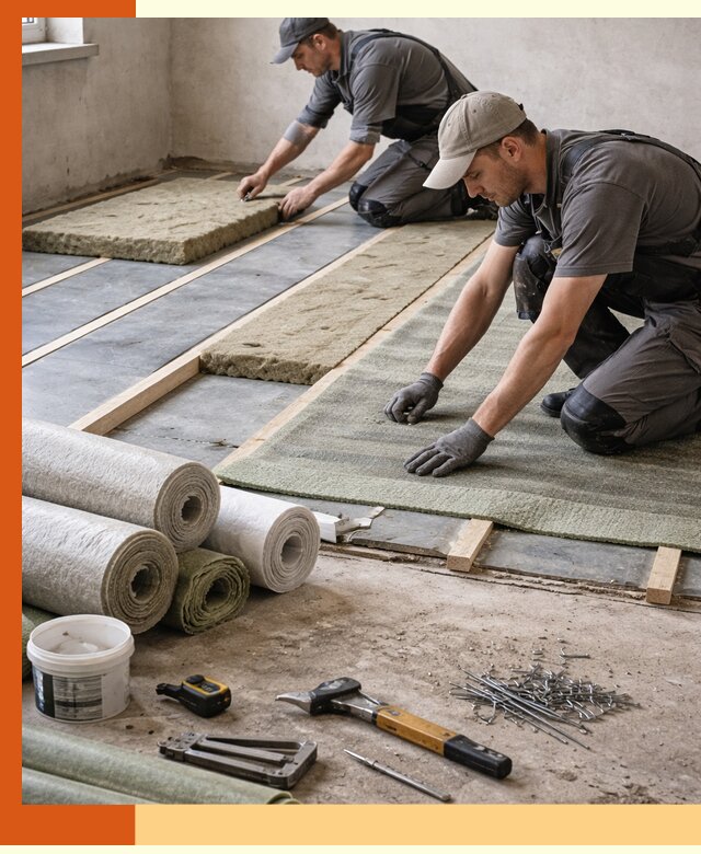 Шумоизоляция пола в Новоуральске — профессиональная звукоизоляция помещений