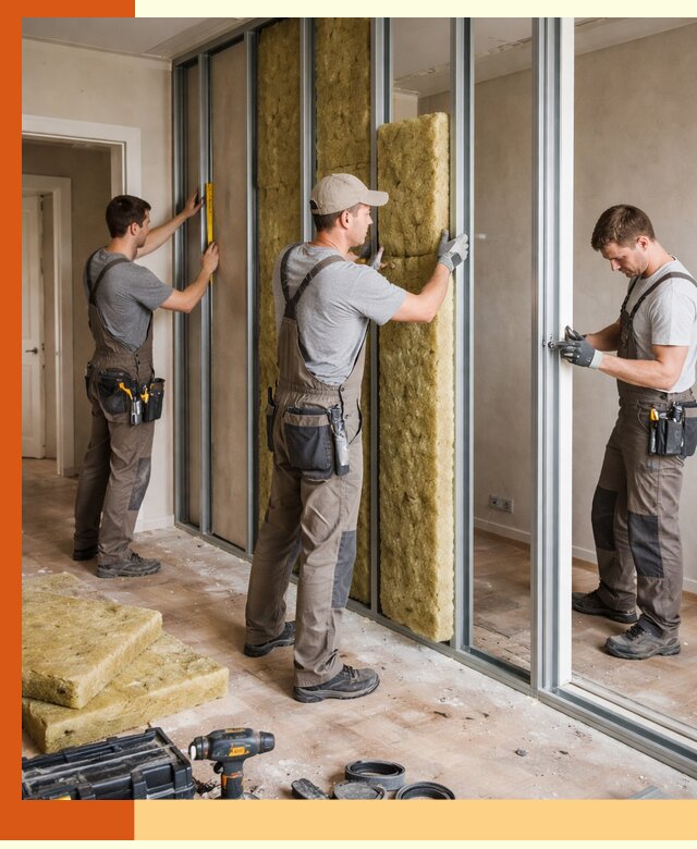 Шумоизоляция межкомнатных перегородок в Новоуральске эффективно и надёжно