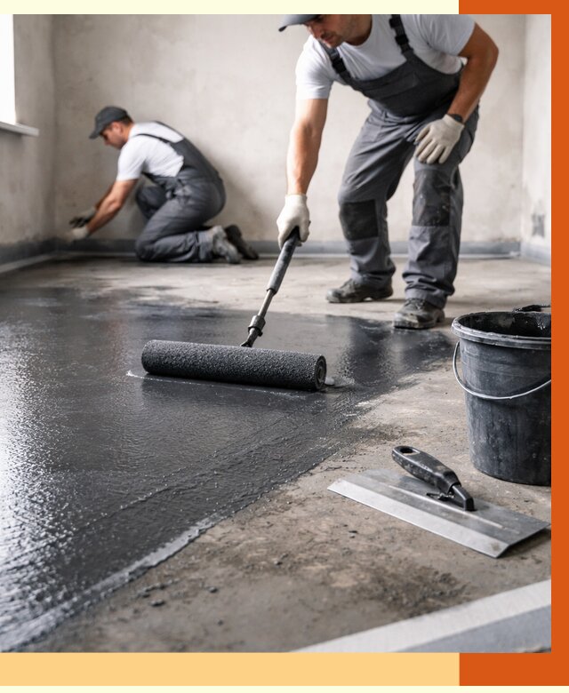 Профессиональная гидроизоляция пола в Новоуральске от 8677 руб. под ключ | ТепломастерНву