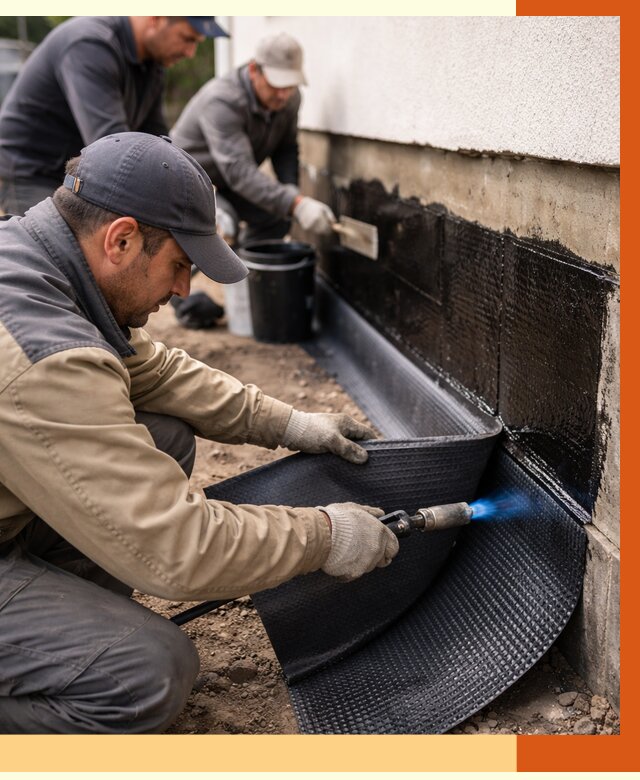 Гидроизоляция цоколя и отмостки в Новоуральске от 8677 руб. — ТепломастерНву