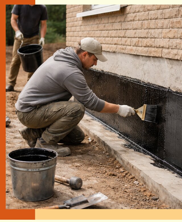 Гидроизоляция цоколя домов и зданий в Новоуральске эффективными методами