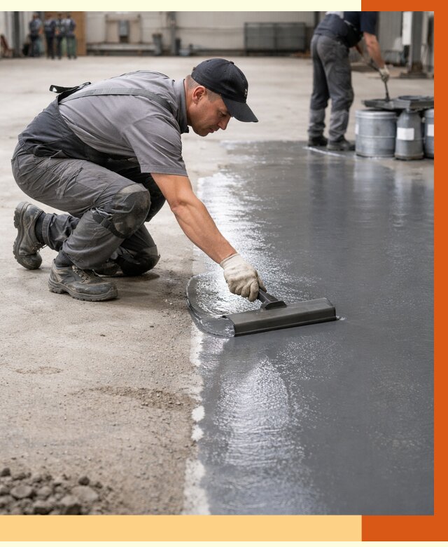 Гидроизоляция промышленного пола в Новоуральске от 1225 руб./м2 — ТепломастерНву специалисты под ключ