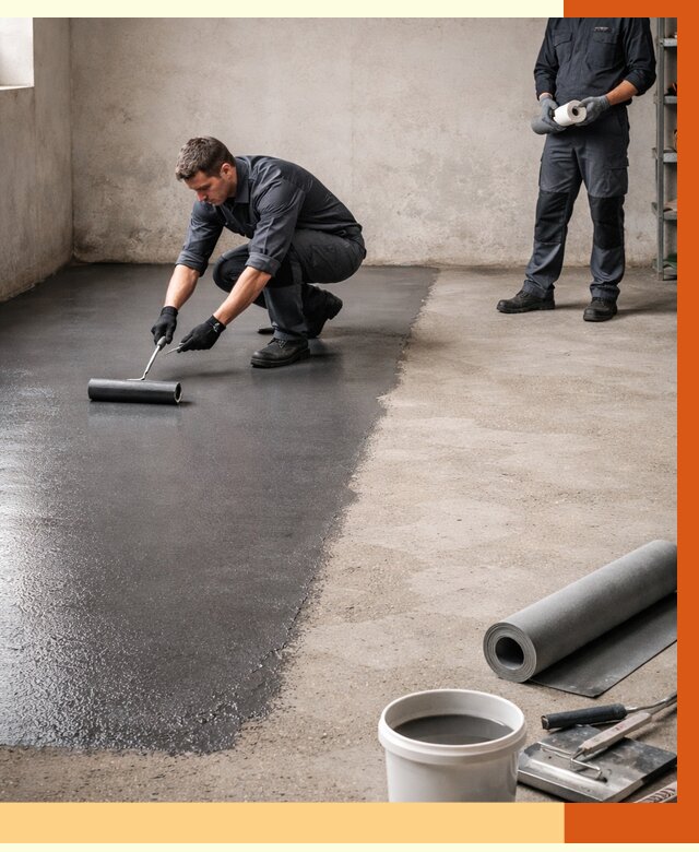 Гидроизоляция гаражного пола в Новоуральске от 3573 руб./м² — ТепломастерНву профессионально