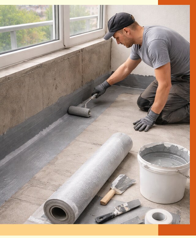 Профессиональная гидроизоляция балкона в Новоуральске от 4287 руб. | ТепломастерНву