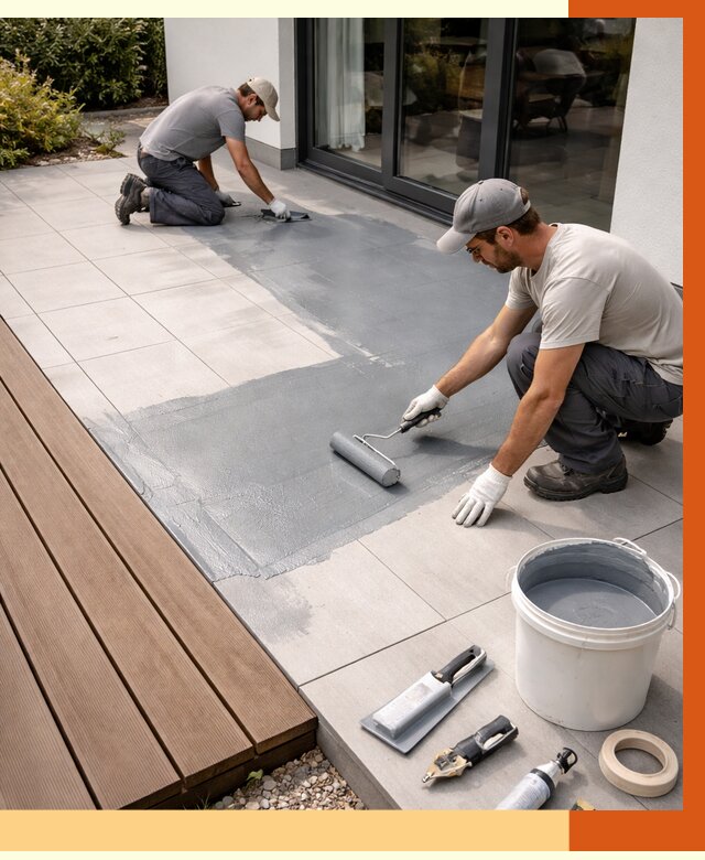 Гидроизоляция террасы в Новоуральске под ключ от 7656 руб./м² | ТепломастерНву