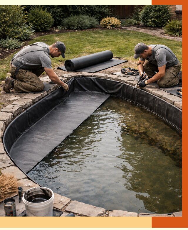 Гидроизоляция пруда в Новоуральске от 15312 руб. под ключ | ТепломастерНву профессионально
