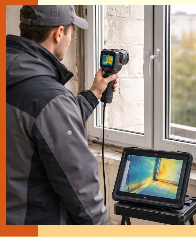 Тепловизионное обследование дома в Новоуральске для выявления утечек тепла