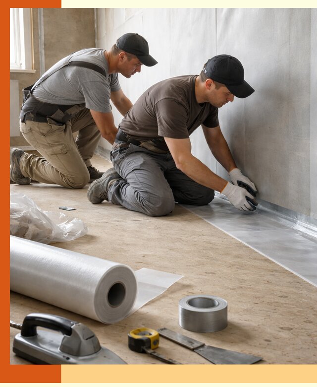 Монтаж пароизоляции для дома и помещений в Новоуральске