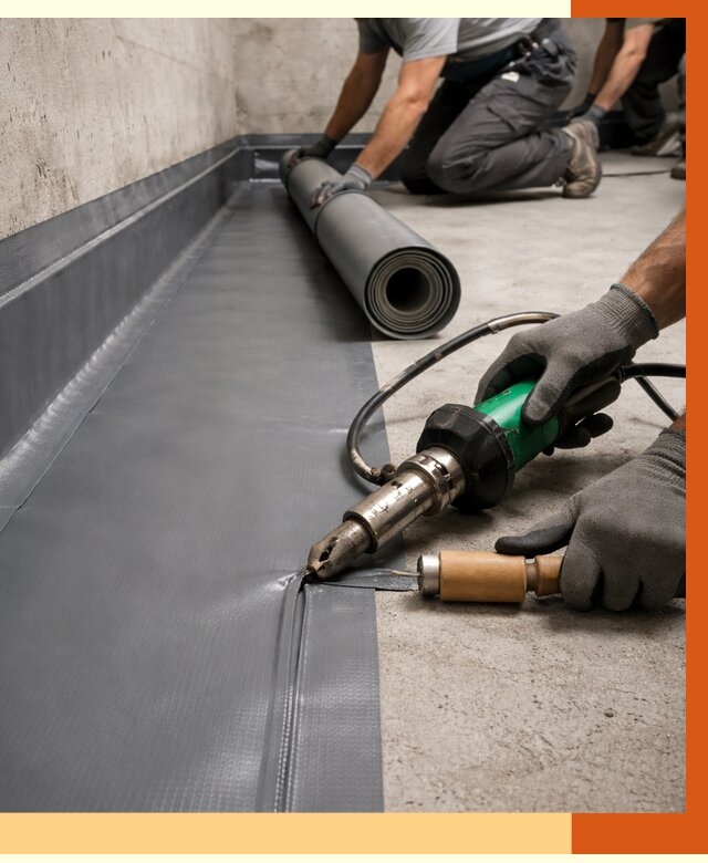 Монтаж гидроизоляционной мембраны в Новоуральске от 1016 руб/м2 | ТепломастерНву